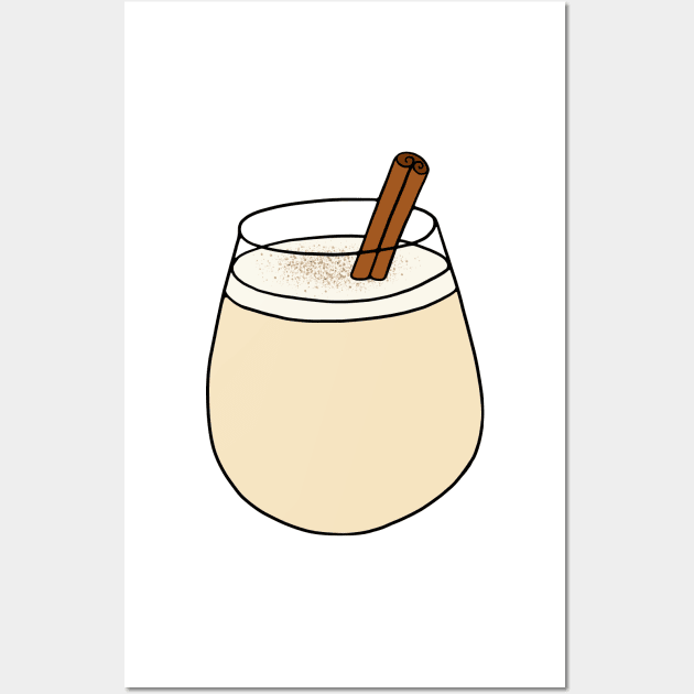 Eggnog Holiday Cocktail Wall Art by murialbezanson